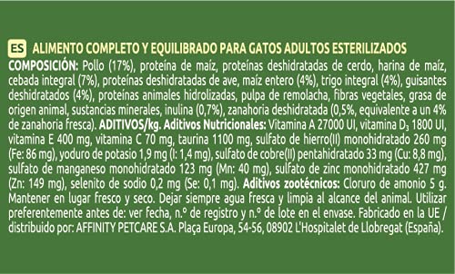 Ultima Esterilizado Tracto Urinario Pollo, Comida seca para gatos, Pack de 4 x 1,5kg, Total 6kg