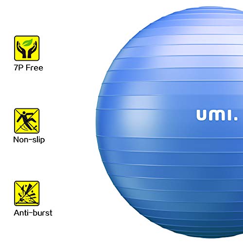 Umi. by Amazon - Pelota de Ejercicio Gym Ball para fitness, yoga, pilates, Embarazo y Sentarse,65 or 75 cm