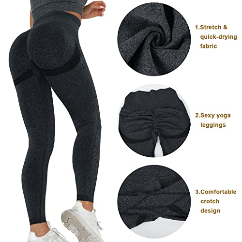 UMIPUBO Mujer Mallas Pantalones Deportivos Push up Yoga Leggings de Cintura Alta Pantalones Deporte para Fitness Running Elásticos y Transpirables