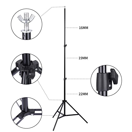 UNIDEAL Soportes de Fondo 2 * 2 m, Tela, Estante de Fondo Ajustable, para Fotografía con 4 Abrazaderas, Bolsa de Transporte