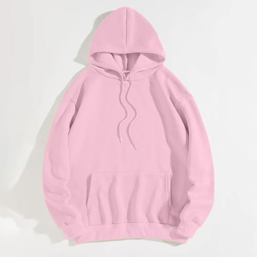 UnoSheng Sudadera con capucha para mujer, manga larga y cremallera sin espalda, con texto "The Timing of You Life", Rosa., XXXL