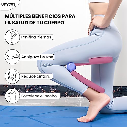 unycos - Ejercitador de Muslos, Suelo Pélvico, Piernas y Brazos - Equipo de Musculación Multifuncional, Fitness en Casa - Alta Resistencia - Espuma Suave y Cómoda, Compacto de Estructura Triangular