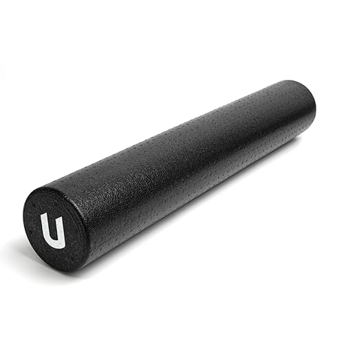 unycos - Foam Roller EPP, Rodillo de Espuma EPP para Masaje Muscular, Longitud 90 cm, Ø 15cm, Cilindro Ligero para Aliviar Puntos Gatillo, Fitness, Yoga y Pilates (Negro)