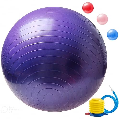 unycos - Pelota 55/65/75 cm de Pilates, Fitness, Yoga, Embarazo, Deporte, Fitball para Ejercicios de Gimnasia, Silla de Equilibrio, Anti-Reventones, Anti-Burst, No Tóxica | Incluye Inflador