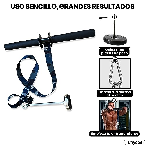 unycos - Rodillo de Acero para Muñeca y Antebrazo, Polea con Carga Máxima de 60 kg para Fortalecer Tríceps, Bíceps, Pectorales, Dorsales, Ejercitador de Brazos, Gimnasio en Casa, Fitness