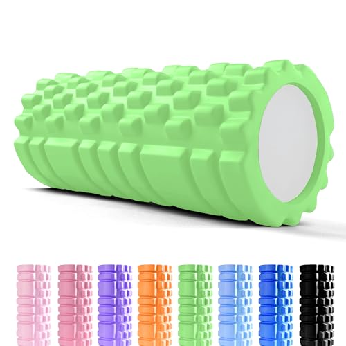 unycos - Rodillo para Masajes Musculares, Cilindro de Gomaespuma para Fitness, Terapia con Foam Roller Ultraligero, Herramienta de Automasaje para Mayor Recuperación y Flexibilidad (Verde)