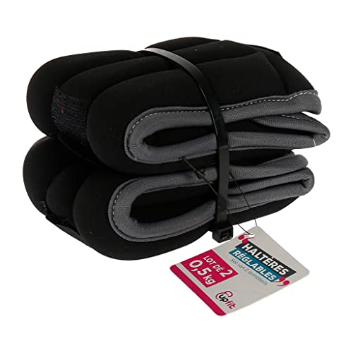 UPFIT - Juego de 2 mancuernas flexibles y ajustables - Flexibles para hacer ejercicios de construcción muscular y tonificación - Para colocar en muñecas o tobillos - Peso: 0,5 kg cada una