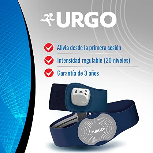 Urgo - Cinturón lumbar de electroterapia - Tecnología TENS - Alivio del dolor lumbar causado por lumbago, lumbalgia aguda o crónica - 1 cinturón lumbar, 1 extensor, 1 unidad de control, 3 pilas