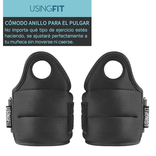 USINGFIT Pesos de mano para brazos, pesos para las piernas, 0,5 kg, 1 kg, 1,5 kg, pesas para pie, muñequeras para piernas y pies (0,5 kg x 2)