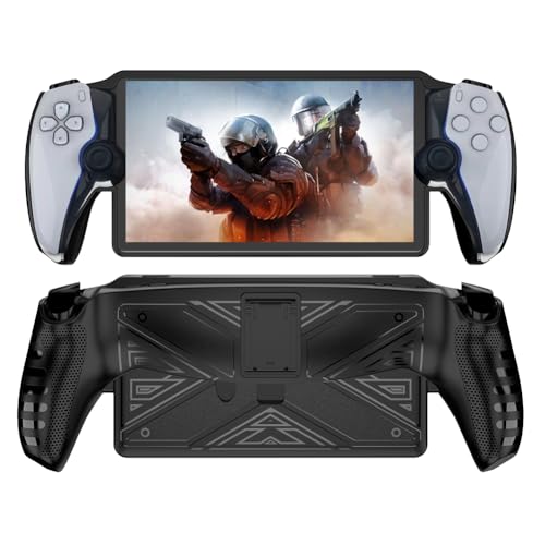 Usper Funda para PlayStation Portal, a prueba de golpes, funda protectora de TPU para consola de juegos con soporte para máquina de juegos, funda protectora para PS5/PS Portal