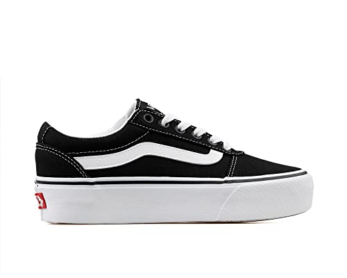 Vans Ward Platform, Zapatillas Mujer, Canvas Black White, 41 EU