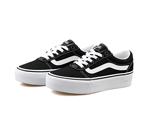 Vans Ward Platform, Zapatillas Mujer, Canvas Black White, 41 EU