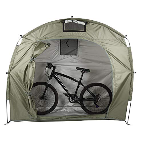 Vbestlife Cobertizo Impermeable para Bicicleta, Tienda de Campaña, Cubierta de Almacenamiento para Jardín, para Patio Trasero, Camping, Senderismo Al Aire Libre (Verde)