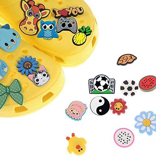 VEGCOO 30/60pcs Adornos para Zapatos, Pins Decorativos de Dibujos Animados Accesorios y Encantos para Zapatos, Decoración de zapatos para Adultos, Niños y Niñas (30 pcs)