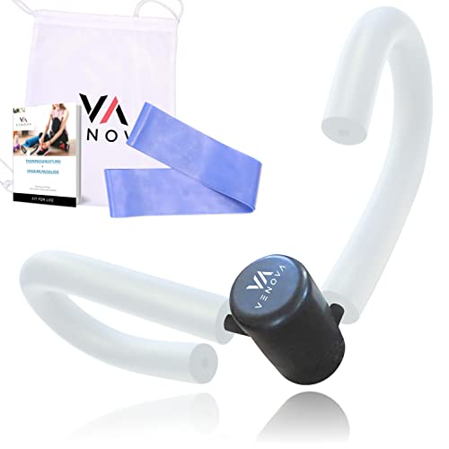 Venova® Prensa de piernas para entrenamiento de muslos, para el hogar [con banda de resistencia y bolsa de transporte] Dispositivo de entrenamiento para entrenamiento de resistencia, suelo pélvico,