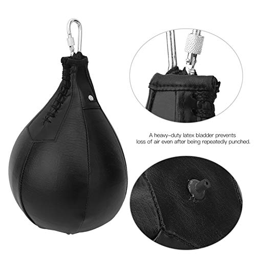 【Venta del día de la Madre】 AMONIDA Saco de Boxeo Negro, Bola de Boxeo, Colgante para Gimnasio en casa