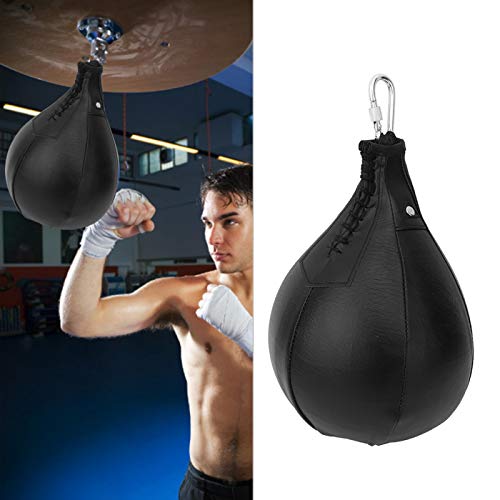 【Venta del día de la Madre】 AMONIDA Saco de Boxeo Negro, Bola de Boxeo, Colgante para Gimnasio en casa