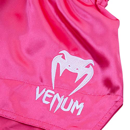 Venum Classic Pantalones Cortos De Muay Thai, Unisex Adulto, Rosa/Blanco, XL