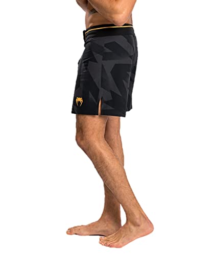 VENUM Pantalones Cortos de MMA Razor, Hombre, Negro/Oro