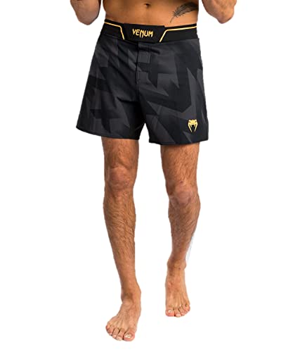 VENUM Pantalones Cortos de MMA Razor, Hombre, Negro/Oro