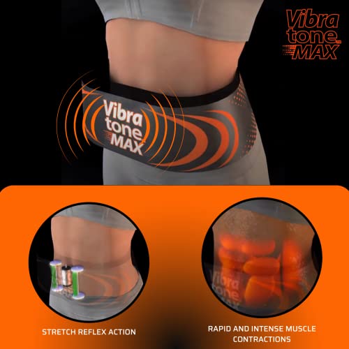 Vibratone Max – Cinturón Abdominal vibración – Tonifique Sus Abdominales, oblicuos, Caderas, Cintura, glúteos y Muslos.