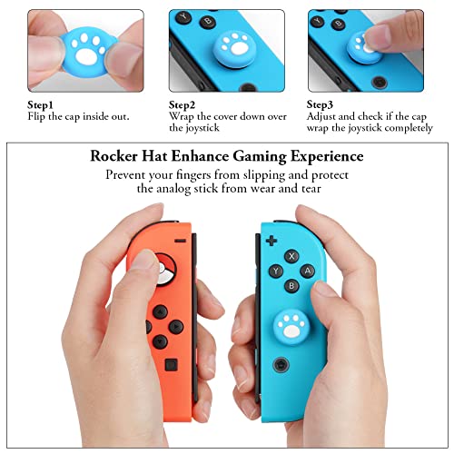 Vicloon Correa de Muñeca para Switch Gamepad, 1 Par Muñeca Switch Mando Accesorios con 4 Switch Mandos, Correa para la muñeca para Nintendo Switch Controller-Blanco