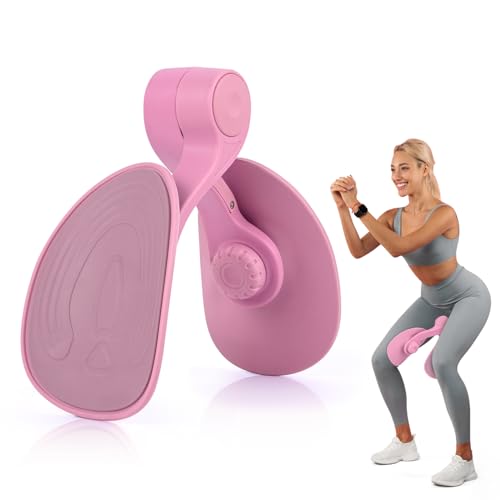 Victse Entrenador de Cadera, Eentrenador de Suelo pélvico,Ejercitador de Piernas para Mujeres y Hombres, Ejercitador Suelo Pelvico Ajustable, Aparatos de Gimnasia para Casa (Rosado)