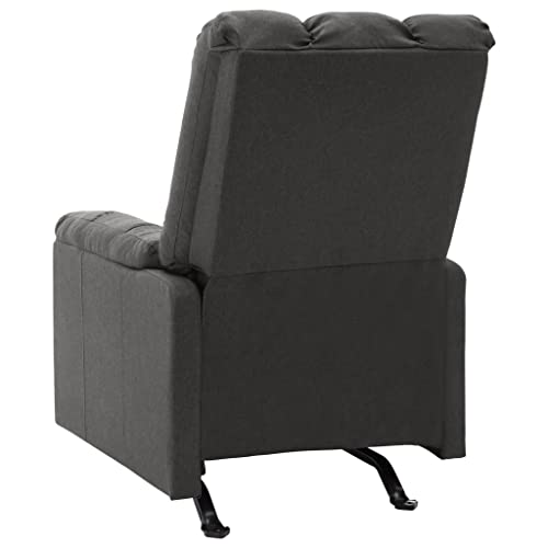 vidaXL Silla Reclinable Shiatsu TV Respaldo Ajustable Reposapiés Sillón Asiento Salón Oficina Mueble Elevable Ergonómico de Tela Gris Oscuro