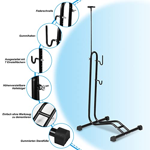 Vigevee Soporte de bicicleta para suelo, 3 funciones para colgar o ajustar horizontal y verticalmente, de 20 a 29 pulgadas. Adecuado para rueda delantera o trasera, soporte seguro