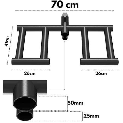 Viking - Accesorio multiagarre para pesas de minas terrestres | Se adapta a barras de 25 mm y 50 mm | Remo, prensa, accesorio de prensa de hombro