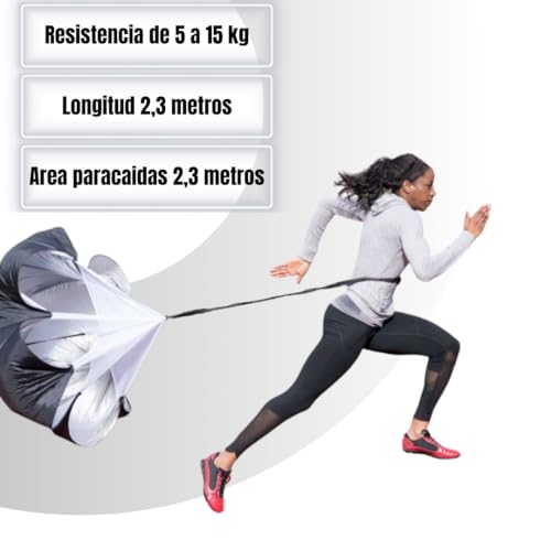 VIKZON Paracaidas Resistencia + Bolsa de Almacenamiento. Paracaídas de Entrenamiento para Fútbol - Material Deportivo de Alta Resistencia, Ideal para Ejercicios de Fitness y Entrenamiento de Fútbol