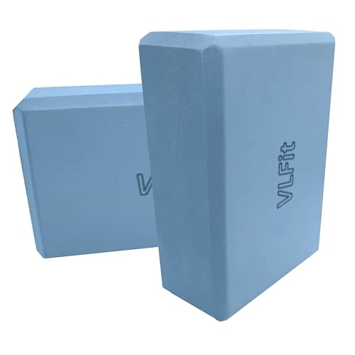 VLFit de 2 bloques de yoga y 1 Correa para Yoga,Bloque De Espuma Eva De Alta Densidad Yoga Block Pilates Accesorios Yoga para Pilates Y Ejercicios De Yoga