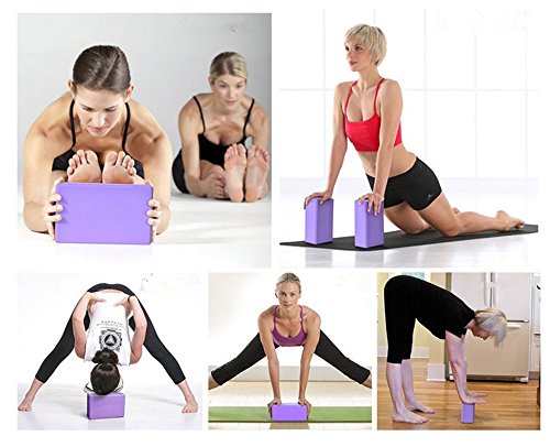 VLFit Juego de 2 Espuma EVA Bloques de Yoga (PÚRPURA)