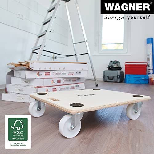 Wagner Plataforma de Carga MM 1086-60 x 50 cm - para Electrodomésticos y Muebles, 400 kg de Capacidad de Carga, Asa de Transporte, Antideslizante, Certificado FSC® - 20108601