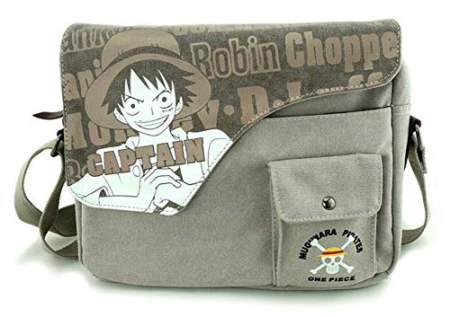 WANHONGYUE Onepiece One Piece Anime Bolsas de Mensajero Bolsa de Hombro de Lona Bolso Bandolera Vintage Bolsos Cruzados Cartera