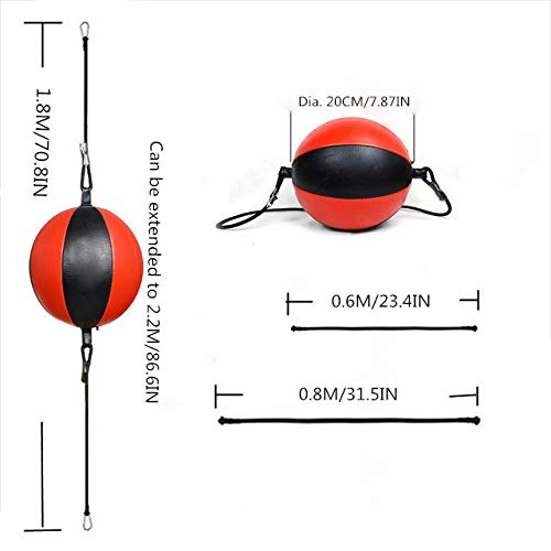 Wanlxc Pelota de boxeo de doble extremo con cierre de anillo
