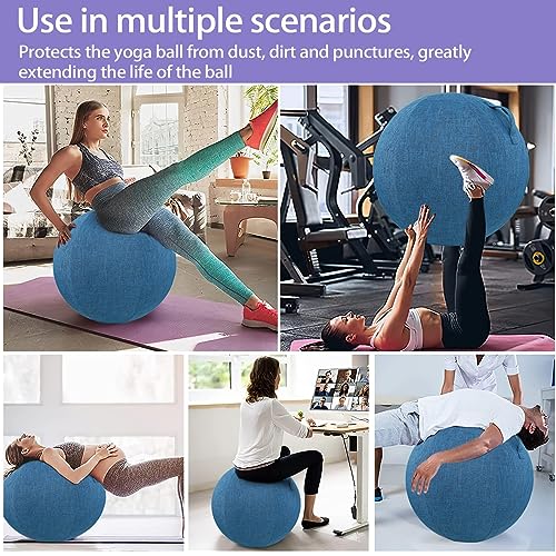 WaTsky 55/65/75 cm Funda Oficina Seat Ball|, Funda para Pelotas Pilates Ejercicio Yoga, para Pelota Fitness, Pelota Pilates Yoga, Pelota Equilibrio,002,55cm