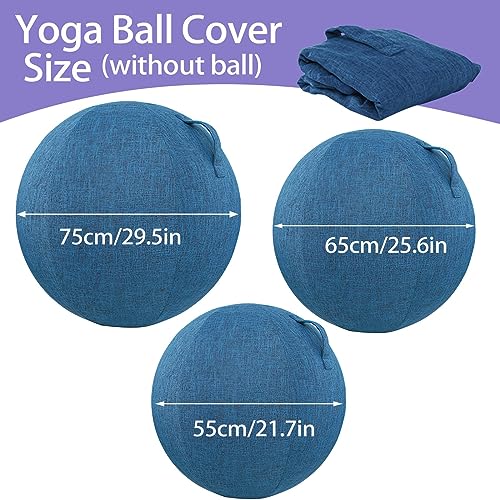 WaTsky 55/65/75 cm Funda Oficina Seat Ball|, Funda para Pelotas Pilates Ejercicio Yoga, para Pelota Fitness, Pelota Pilates Yoga, Pelota Equilibrio,002,55cm