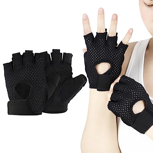 WeddHuis 1 Par Guantes de Fitness Guantes Gimnasio, para Entrenamiento Cruzado, Levantamiento de Pesas, Fitness, Kettlebells, Guantes de Entrenamiento Hombres Mujeres