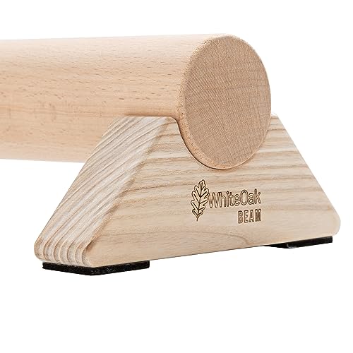 WhiteOak Balance Beam 100 cm de madera para entrenamiento de pies, vigas de madera, barra de equilibrio para el hogar, viga de equilibrio, haz de gimnasia