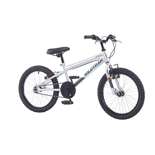 Wildtrak - Bicicleta 20 pulgadas para niños de 6 a 9 años con frenos ajustables - Plateada