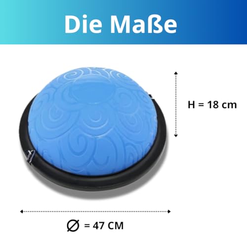 Winch Pelota de Equilibrio Bomba de Aire y Dos Cuerdas de tracción | Ideal para Ejercicios de coordinación| Fitness| Rehabilitación| Prevención de Lesiones| Equipamiento de Fitness para el hogar