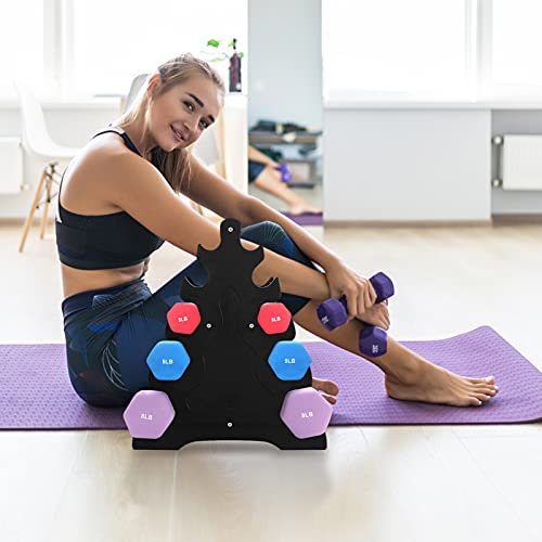 WINOMO Soporte para Mancuernas de 5 Niveles Soporte para Almacenamiento de Peso Compacto Torre para Gimnasio en Casa