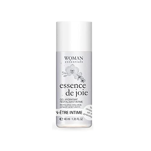 WOMAN ESSENTIALS - ESSENCE DE JOIE - 40ml - Gel de Rejuvenecimiento Vulvar con Ácido Hilaurónico, Probióticos e Ingredientes Antiedad - 100% Natural - Restaura la Flora Íntima - Ideal Menopausia