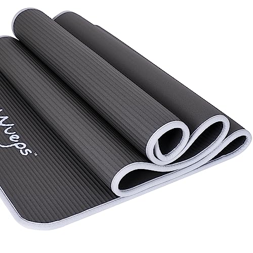 Wueps Esterilla Deporte, Yoga, Pilates, Ejercicios, incluye correa de hombro y bolsa de transporte, ideal para realizar deporte en casa, yoga mat 10mm, esterilla yoga, NBR ecologico