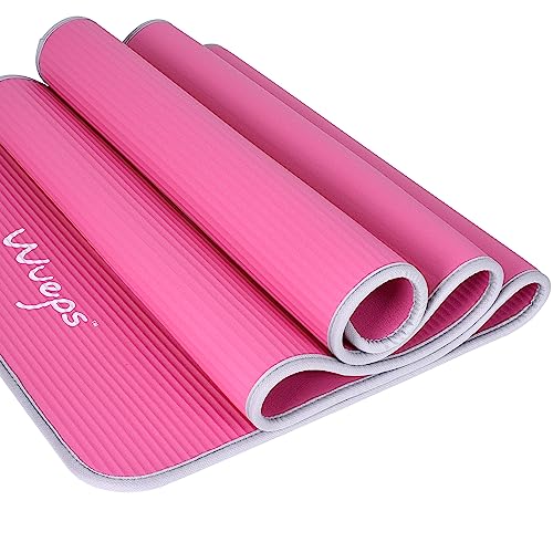 Wueps Esterilla Deporte, Yoga, Pilates, Ejercicios, incluye correa de hombro y bolsa de transporte, ideal para realizar deporte en casa, yoga mat 10mm, esterilla yoga, NBR ecologico