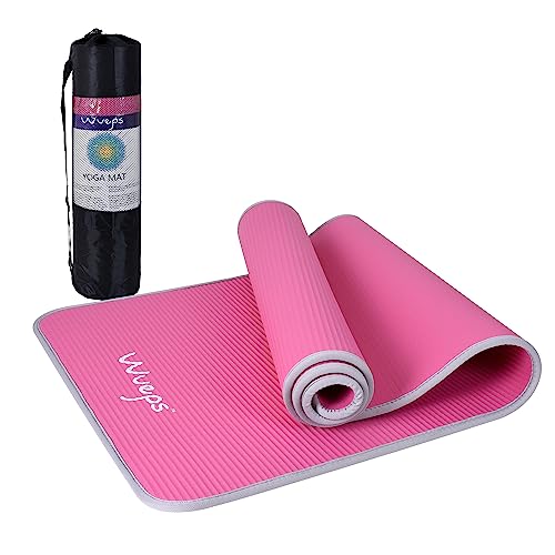 Wueps Esterilla Deporte, Yoga, Pilates, Ejercicios, incluye correa de hombro y bolsa de transporte, ideal para realizar deporte en casa, yoga mat 10mm, esterilla yoga, NBR ecologico