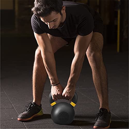 wuuhoo® Pesa Rusa Rocky Kettlebell 4kg - 28kg de Hierro Fundido Macizo con Recubrimiento de Polvo, Peso de Hierro Fundido, mancuerna de balanceo para su Entrenamiento de Fuerza -