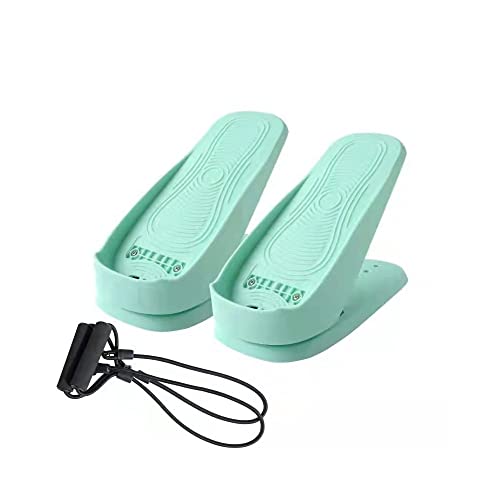 XHONG Mini Steppers for Ejercicios, Stair Stepper for el hogar, Máquina de Cardio portátil Equipos de Aptitud con Banda de Resistencia for Mujeres y Hombres (Color : GreenB)