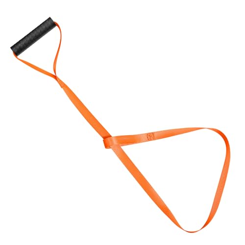 XIHIRCD Deer Drag, Cuerda para Tirar de Ciervo, con Asa de Fácil Agarre y Autobloqueo Arnés de Arrastre para Ciervo Accesorios para Caza de Hombres (Naranja)